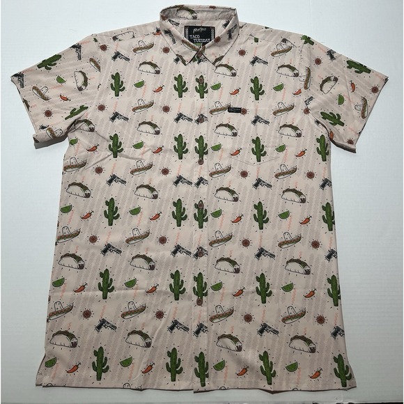 Retro Rifle Other - Retro Rifle Taco Tuesday Shirt Mens XL AOP Cactus Hawaiian Casual Button Up